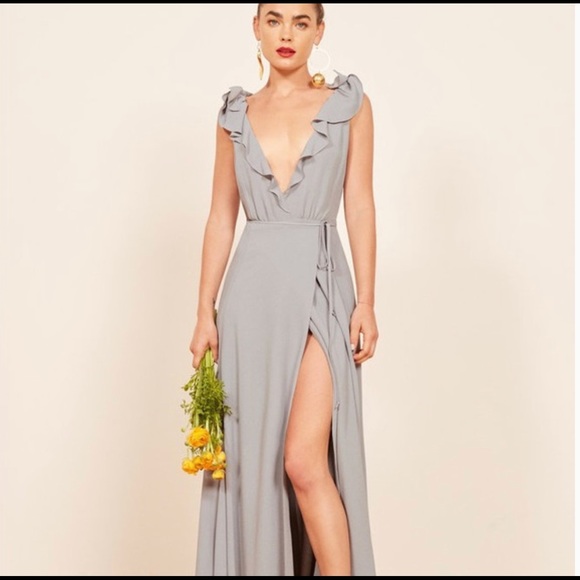 reformation grey dress